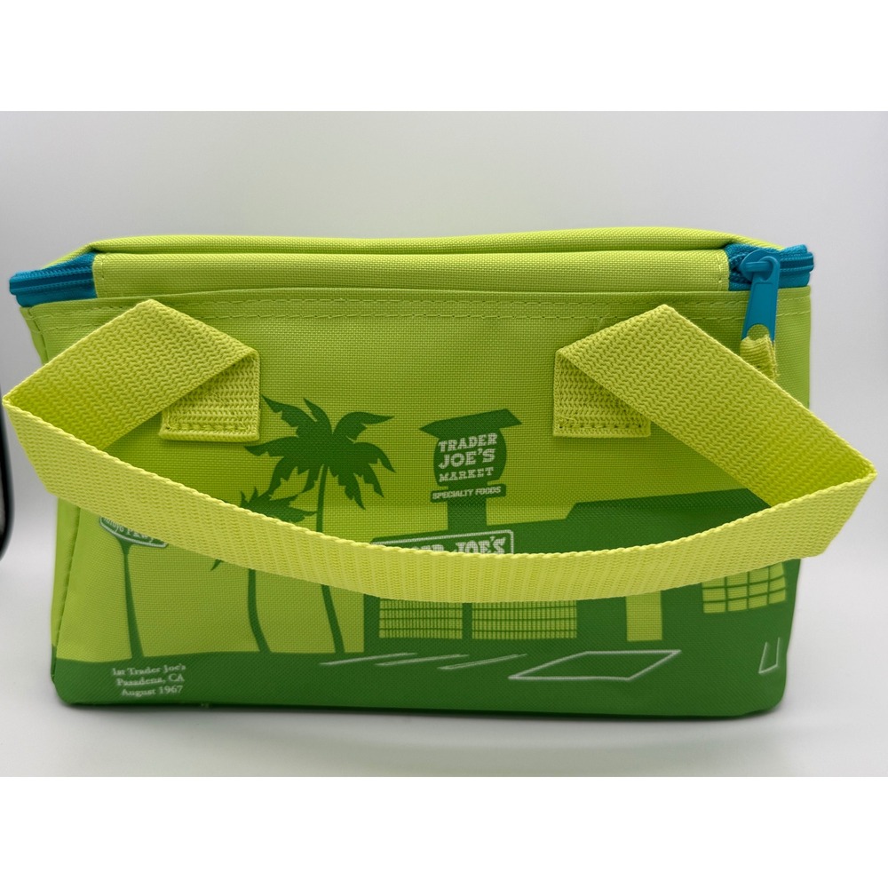 Trader Joe's Mini Insulated Bag Green Teal NWT 1.5 Gallon Pasadena - Picture 2 of 3